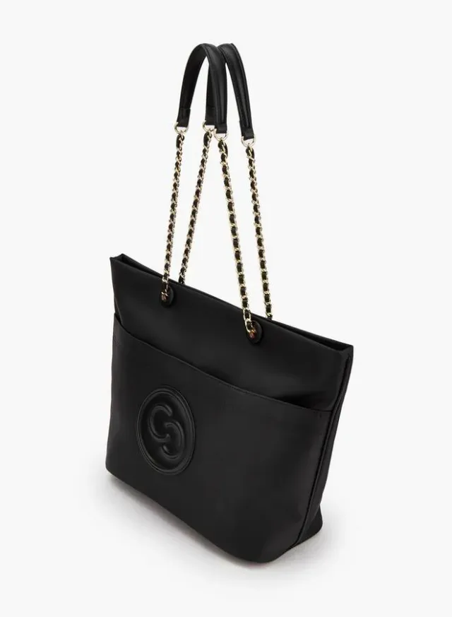 Logo Embossed School Tote Bag With Zip Closure - 31x16x31 CM – صورة 4