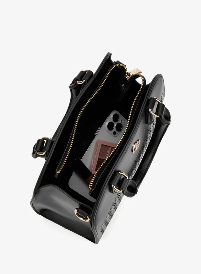 Cutwork Tote Bag With Detachable Strap – صورة 7