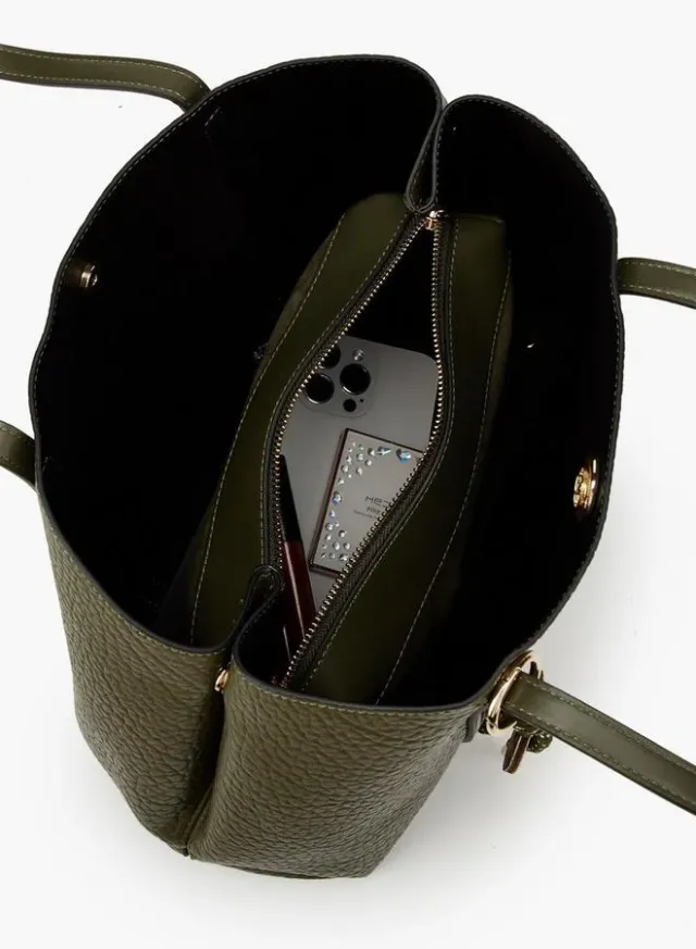 Textured Tote Bag With Pouch – image 10