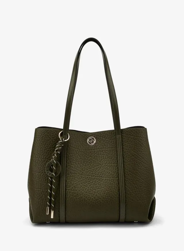 Textured Tote Bag With Pouch – image 3