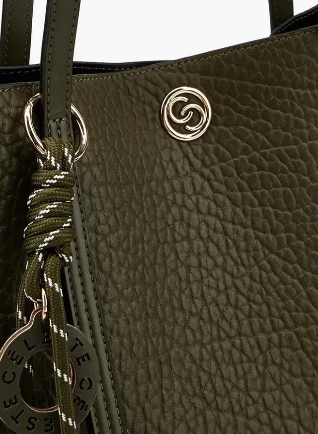 Textured Tote Bag With Pouch – image 9