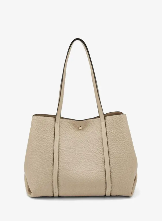 Textured Tote Bag With Pouch – صورة 6