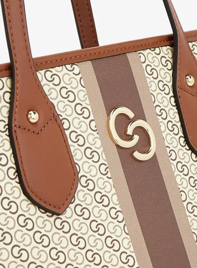Monogram Tote Bag With Crossbody Bag And Pouch – صورة 6