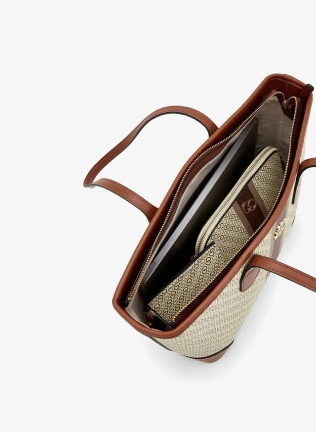 Monogram Tote Bag With Crossbody Bag And Pouch – صورة 7