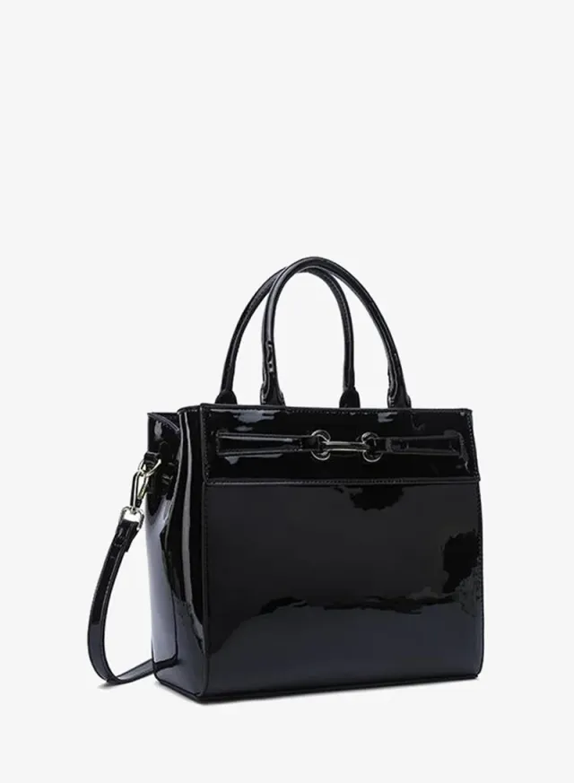 Stylish Patent Belted Tote Bag DR 003 – صورة 2