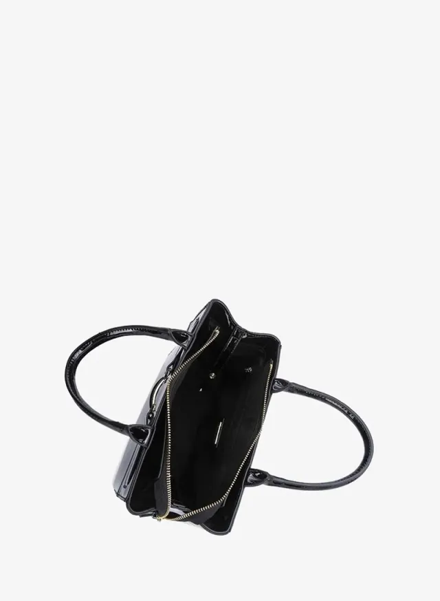 Stylish Patent Belted Tote Bag DR 003 – صورة 3