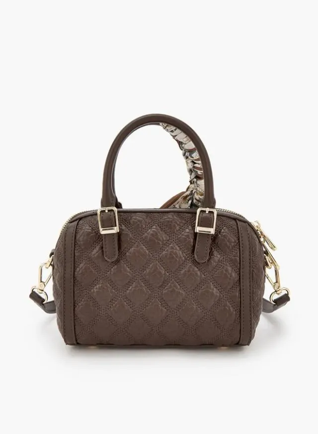 Quilted Tote Bag With Scarf Accent – image 5