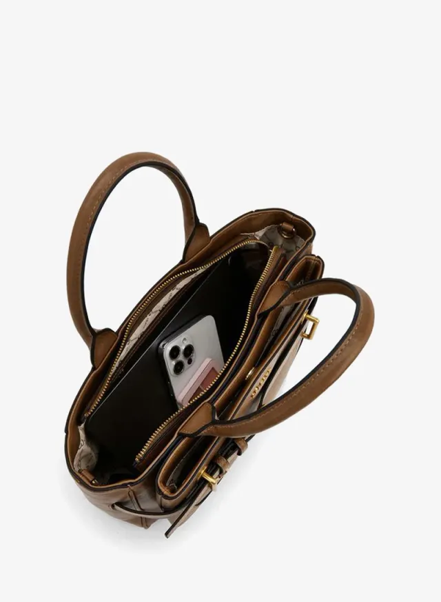 Buckled Detail Tote Bag With Zip Closure – صورة 7