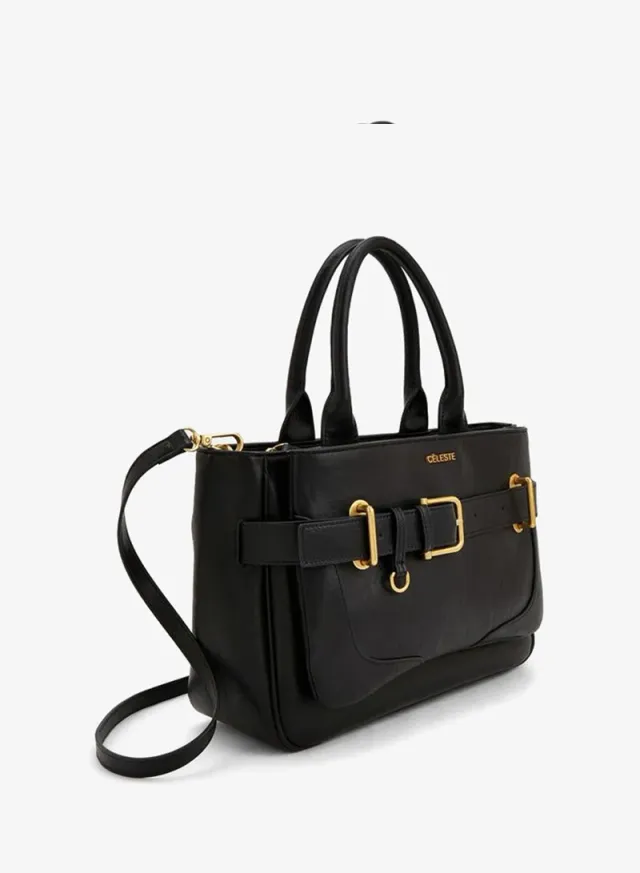 Buckled Detail Tote Bag With Zip Closure – صورة 2