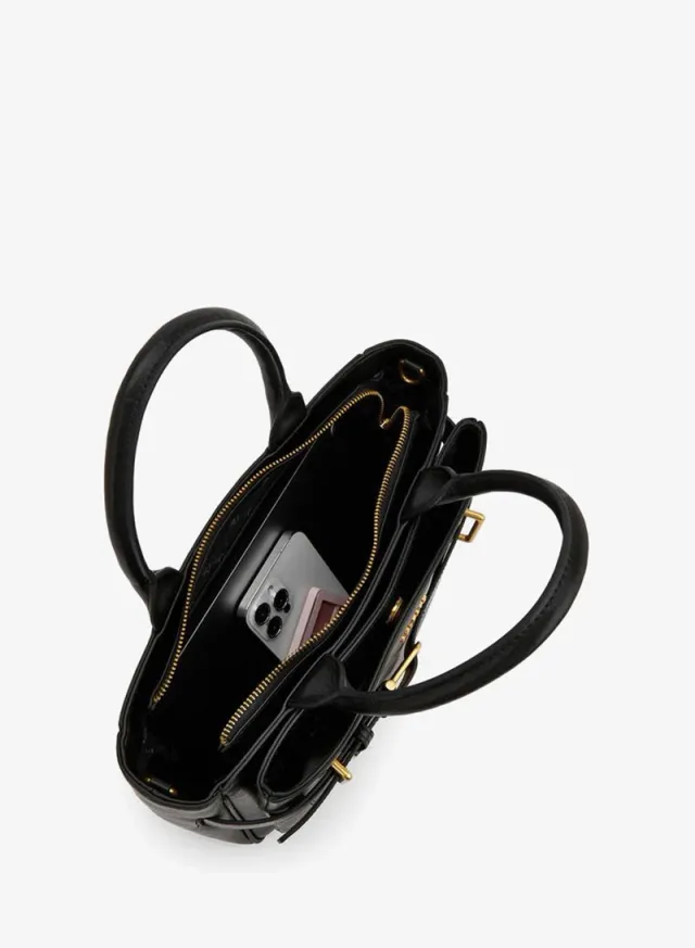 Buckled Detail Tote Bag With Zip Closure – صورة 7