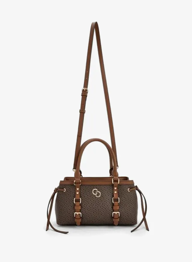 Monogram Print Tote Bag With Zip Closure – صورة 2