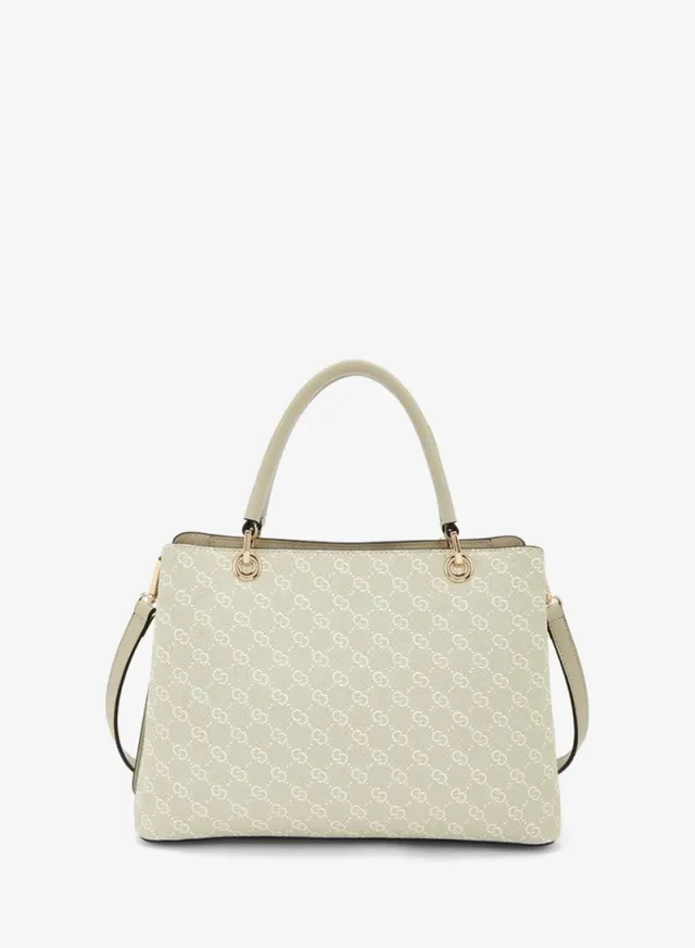 Monogram Print Tote Bag With Detachable Strap – صورة 5