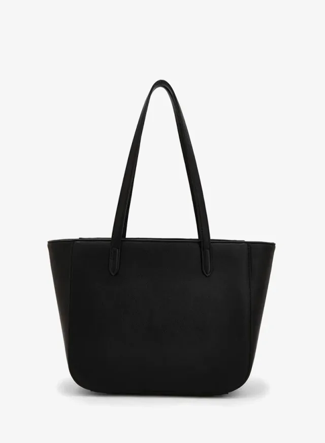 Chevron Textured Tote Bag With Zipper Closure – صورة 2