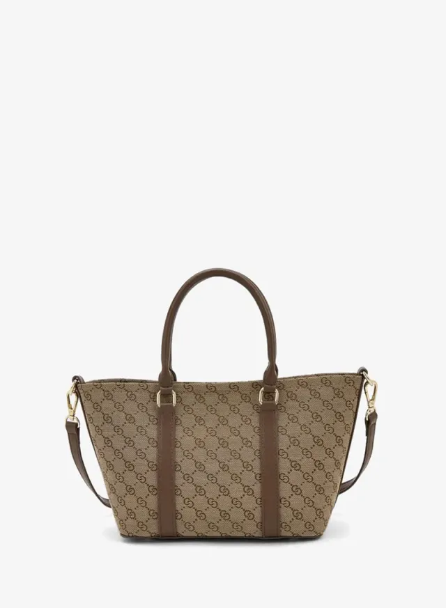 Monogram Print Tote Bag With Pouch – صورة 6