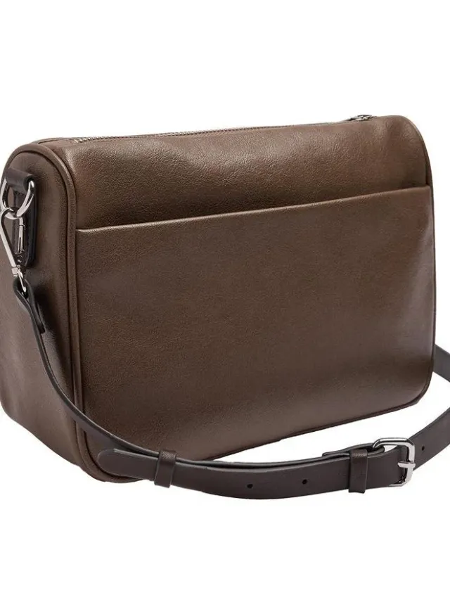 Leather-Effect Crossbody Bag With Flap Pocket – image 3