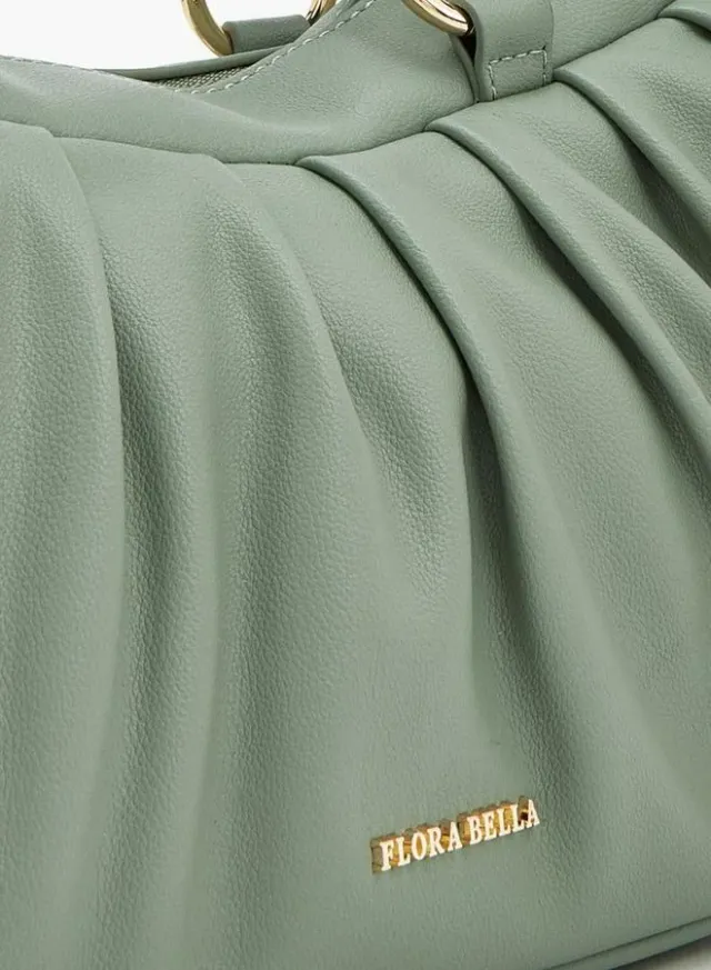 Pleated Tote Bag With Detachable Strap – صورة 4