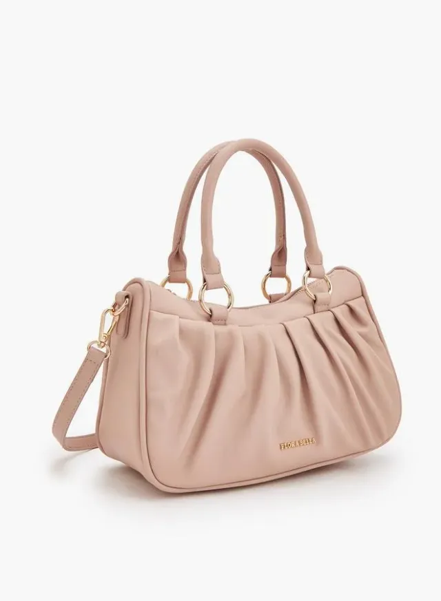 Pleated Tote Bag With Detachable Strap – صورة 3