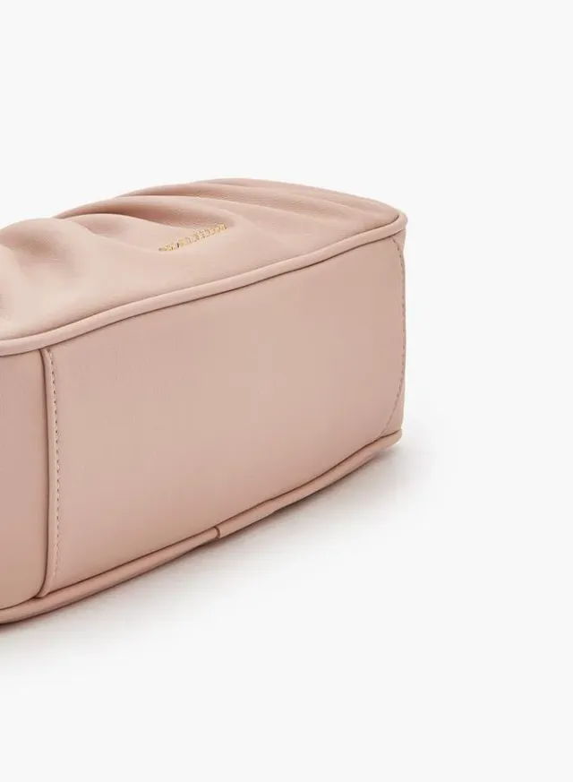 Pleated Tote Bag With Detachable Strap – صورة 6