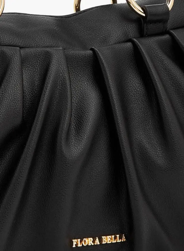 Pleated Tote Bag With Detachable Strap – صورة 4