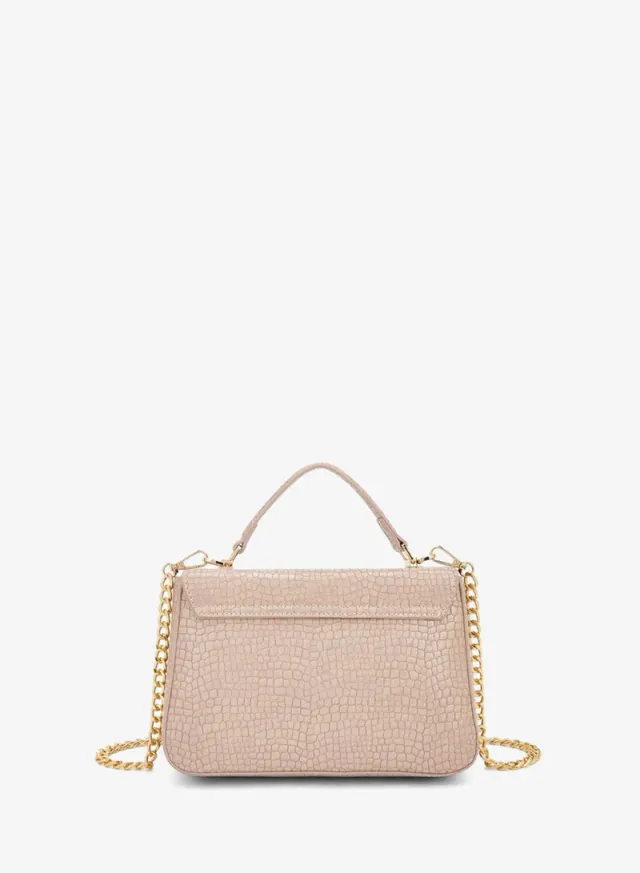 Textured Crossbody Bag With Chain Strap – صورة 4