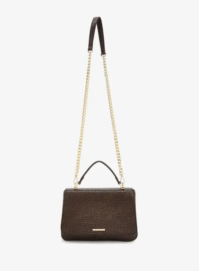 Textured Crossbody Bag With Chain Strap – صورة 5
