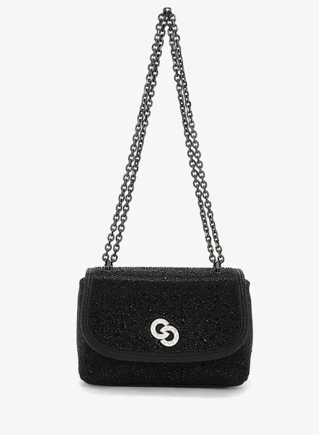 Embellished Crossbody Bag With Chain Strap