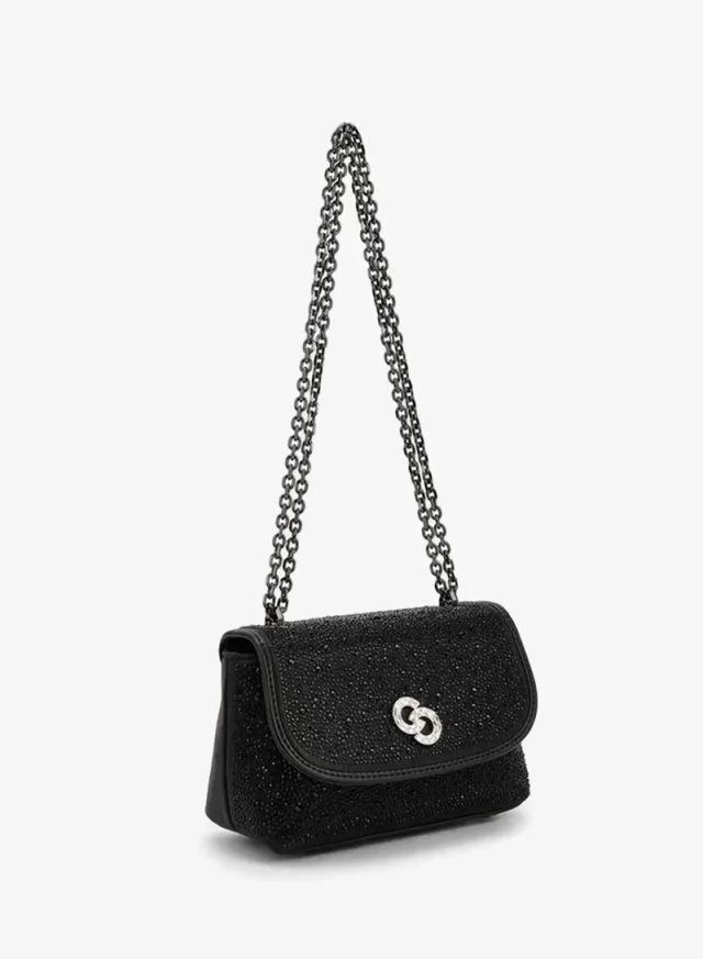Embellished Crossbody Bag With Chain Strap – صورة 2