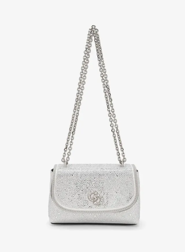 Embellished Crossbody Bag With Chain Strap