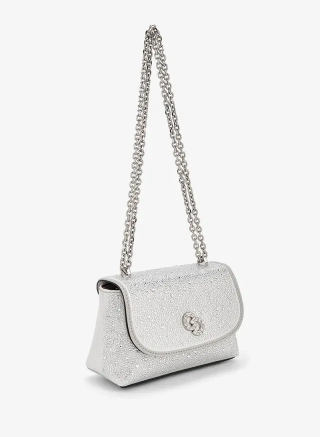 Embellished Crossbody Bag With Chain Strap – صورة 2