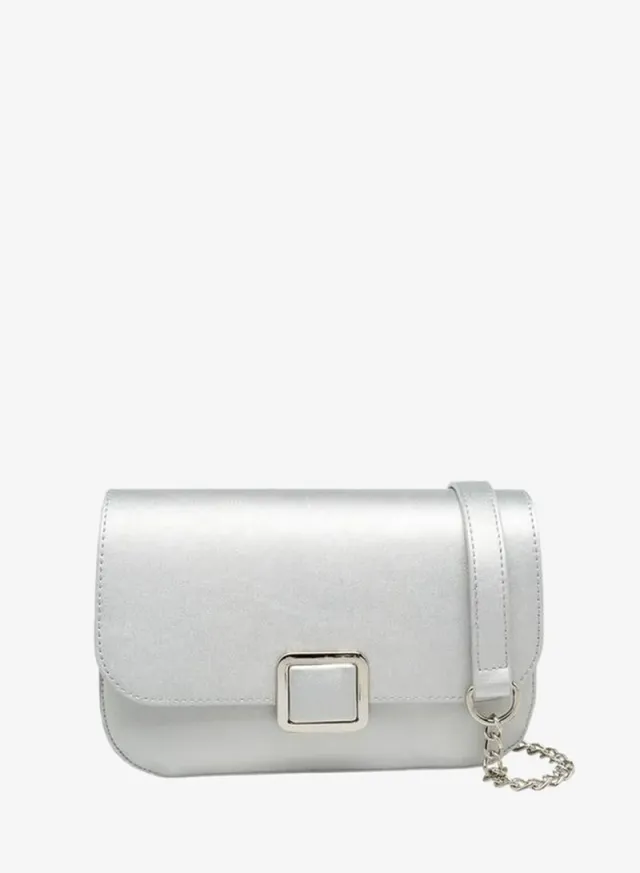 Textured Crossbody Bag With Detachable Chain Strap – image 2