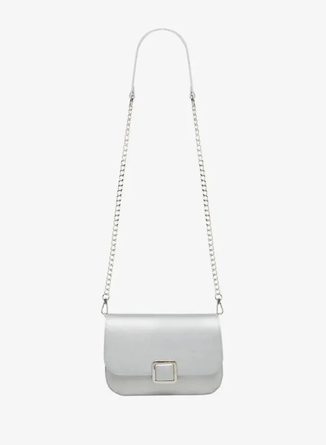 Textured Crossbody Bag With Detachable Chain Strap – image 3
