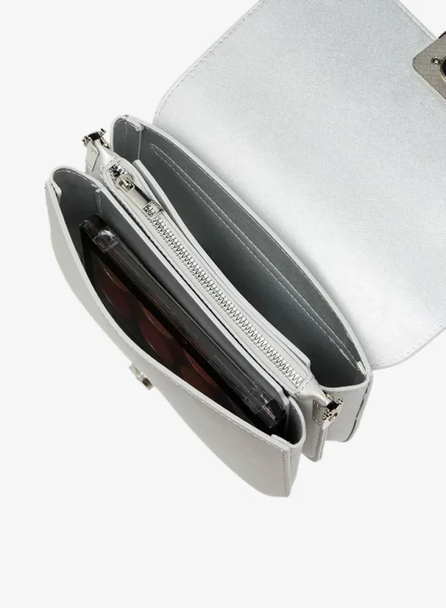 Textured Crossbody Bag With Detachable Chain Strap – image 8