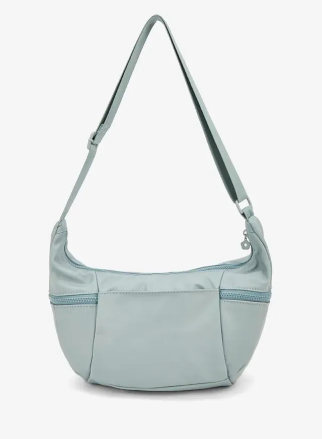 Solid Crossbody Bag With Zip Pockets – صورة 4
