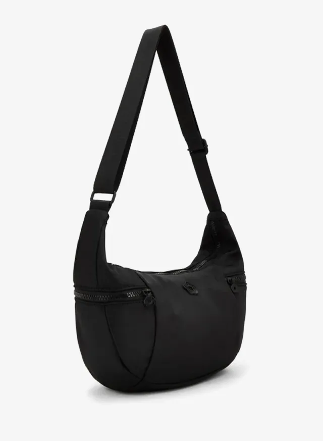 Solid Crossbody Bag With Zip Pockets – صورة 2