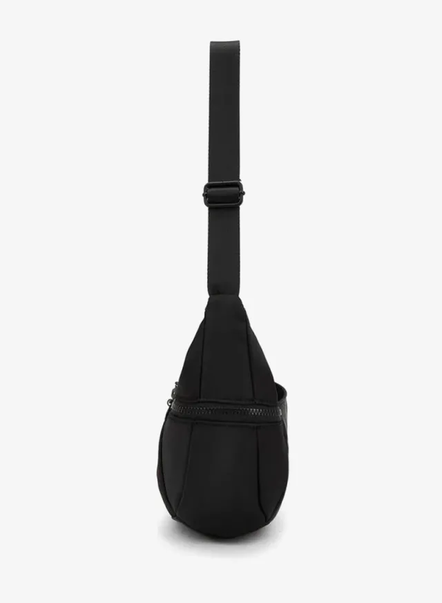 Solid Crossbody Bag With Zip Pockets – صورة 5