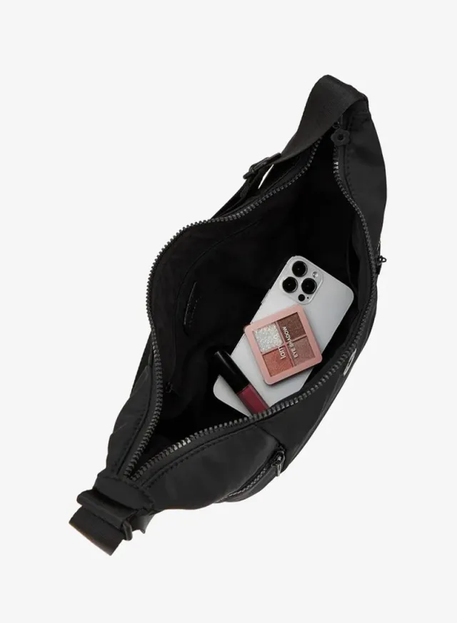 Solid Crossbody Bag With Zip Pockets – صورة 7