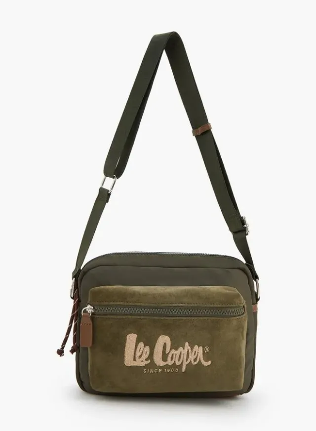 Suede School Crossbody Bag With Front Pocket - 26x11x18 CM