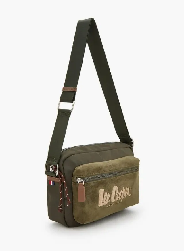 Suede School Crossbody Bag With Front Pocket - 26x11x18 CM – صورة 2