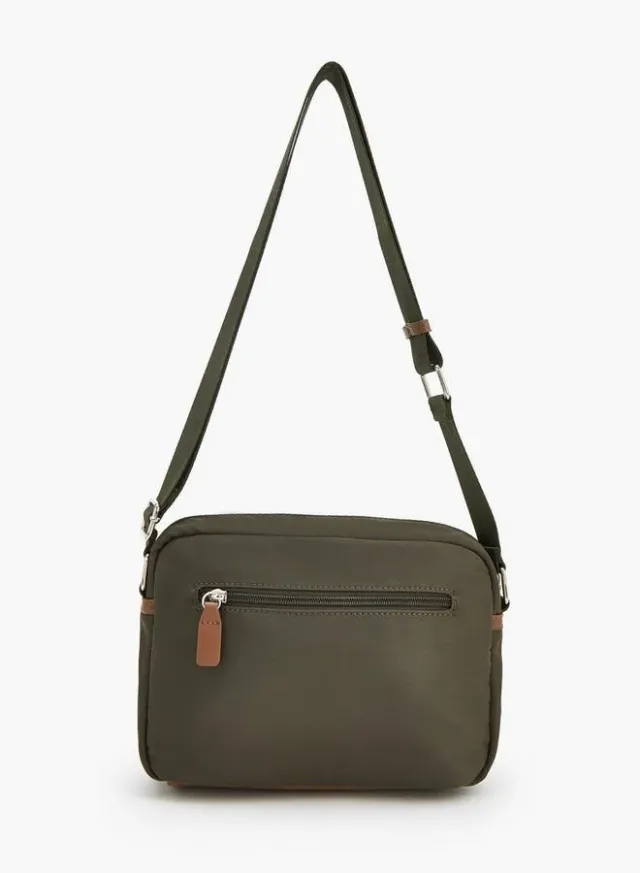 Suede School Crossbody Bag With Front Pocket - 26x11x18 CM – صورة 4