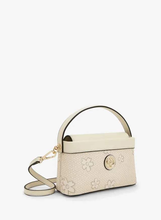 Monogram Print Crossbody Bag With Detachable Strap – صورة 2
