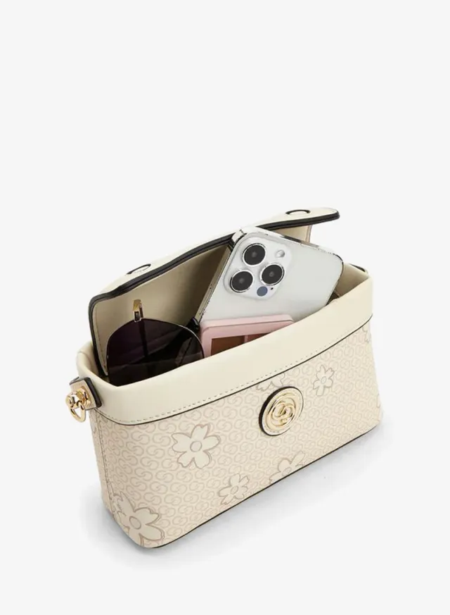 Monogram Print Crossbody Bag With Detachable Strap – صورة 7