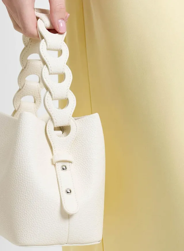 Women Off  White Sienna Bucket Bag – صورة 3