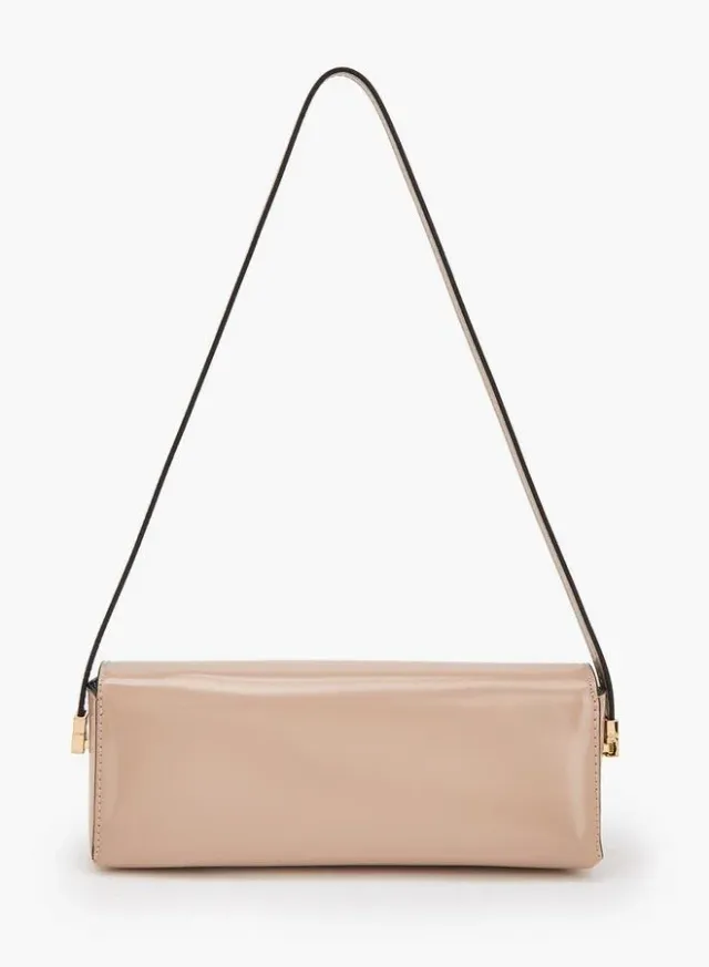 Solid Crossbody Bag With Flap Closure – صورة 5