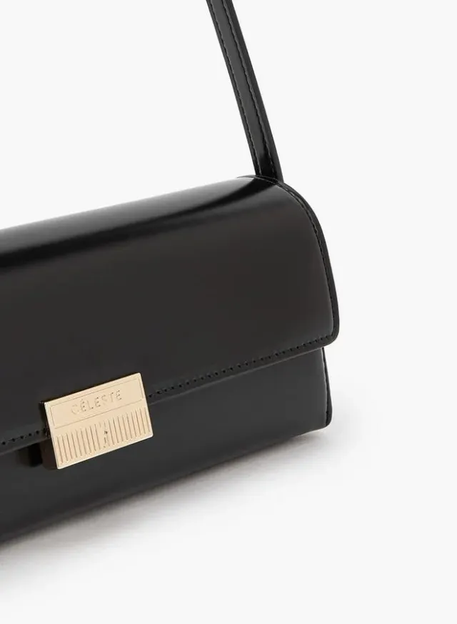 Solid Crossbody Bag With Flap Closure – صورة 4