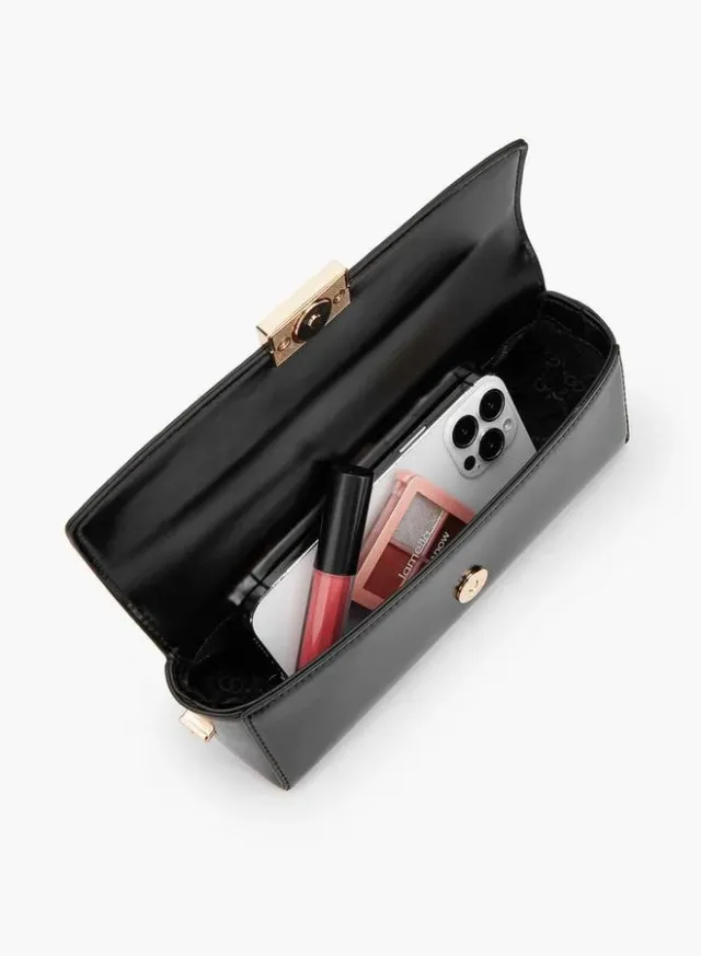 Solid Crossbody Bag With Flap Closure – صورة 7