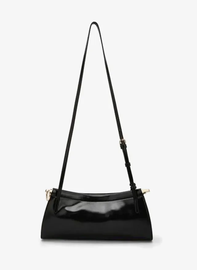 Solid Crossbody Bag With Metallic Accent – image 2