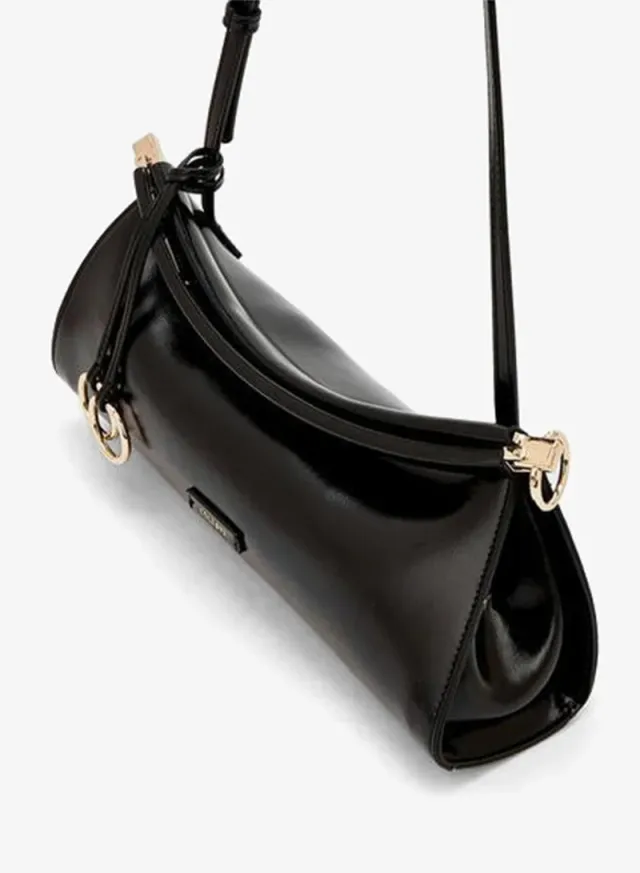 Solid Crossbody Bag With Metallic Accent – image 5