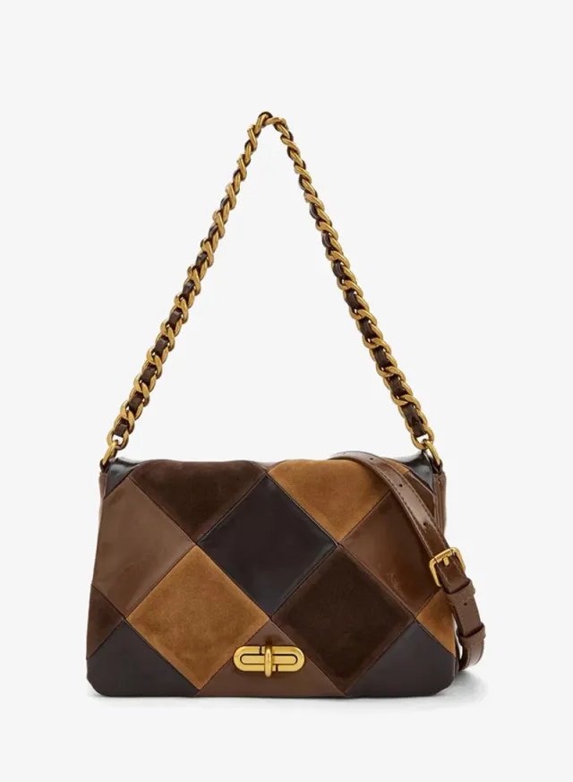 Colourblock Crossbody Bag With Detachable Shoulder Strap