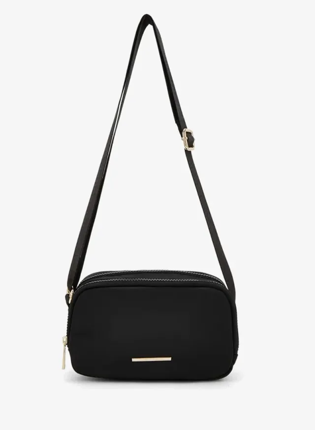 Solid Crossbody Bag With Adjustable Strap