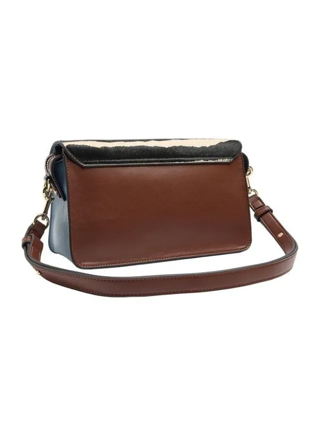 Shoulder Bag With Flap And Leather Details – image 3